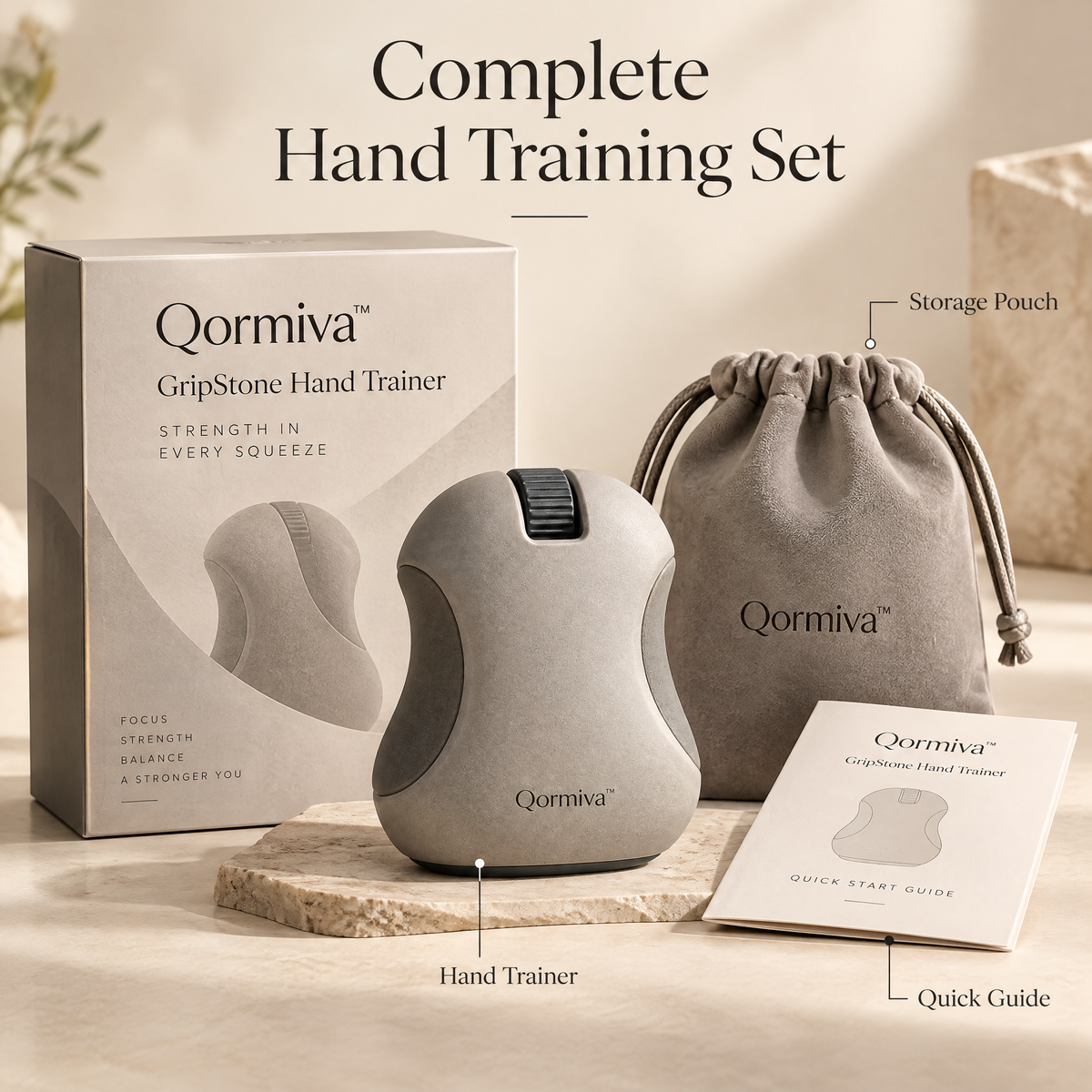 Qormiva™ GripStone Hand Trainer