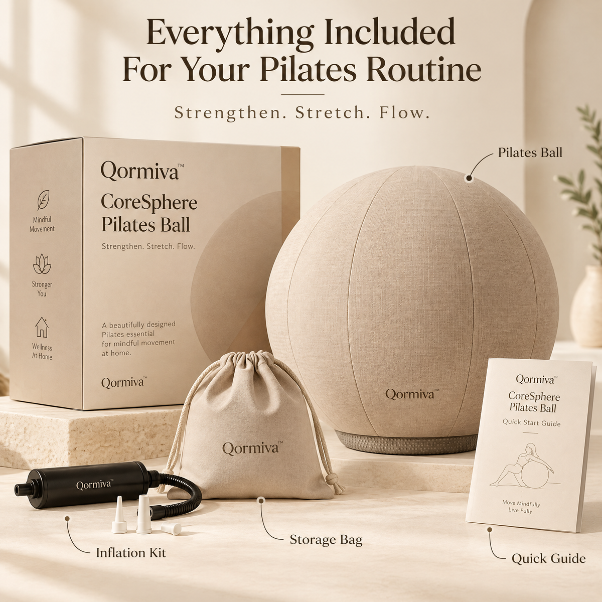 Qormiva™ CoreSphere Pilates Ball
