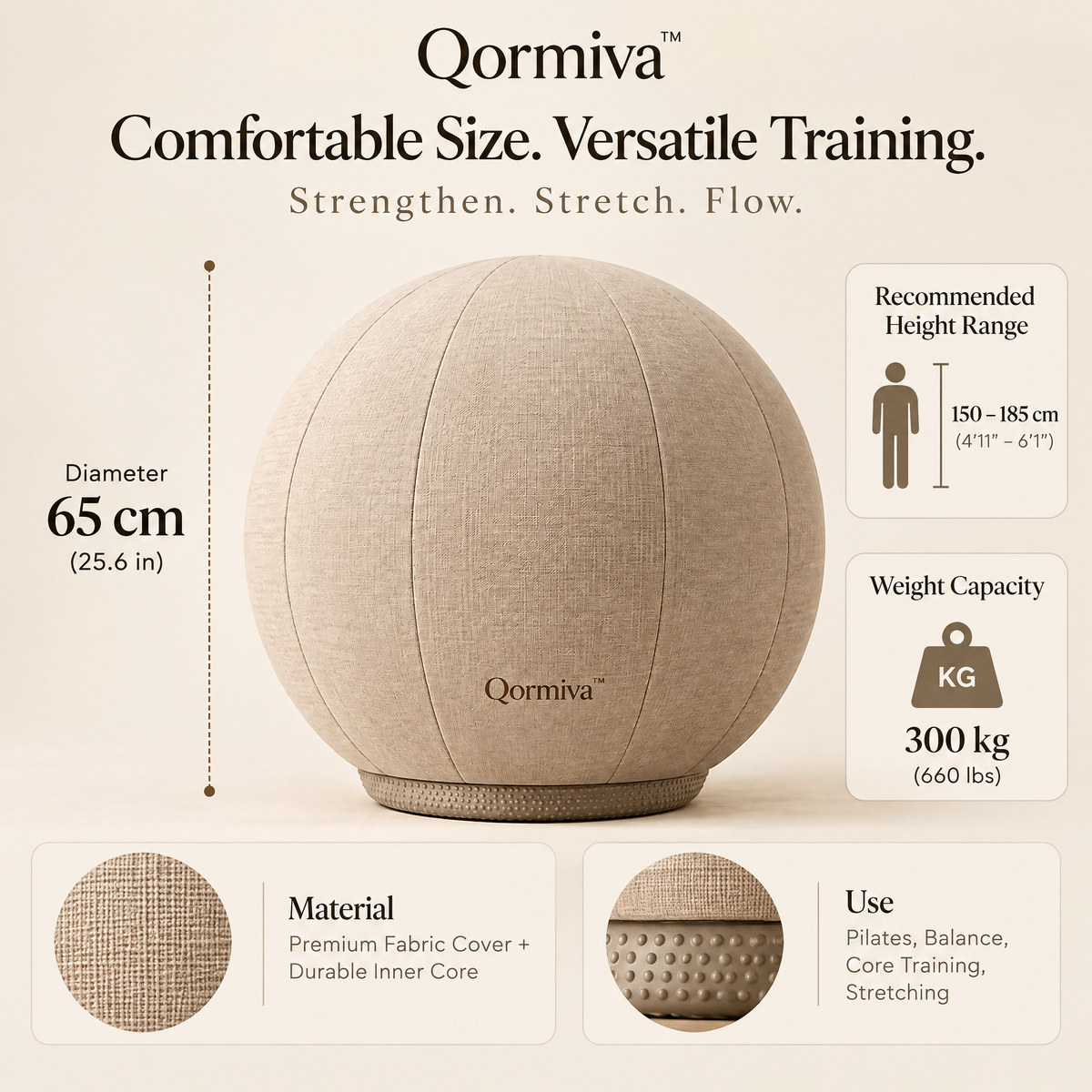 Qormiva™ CoreSphere Pilates Ball