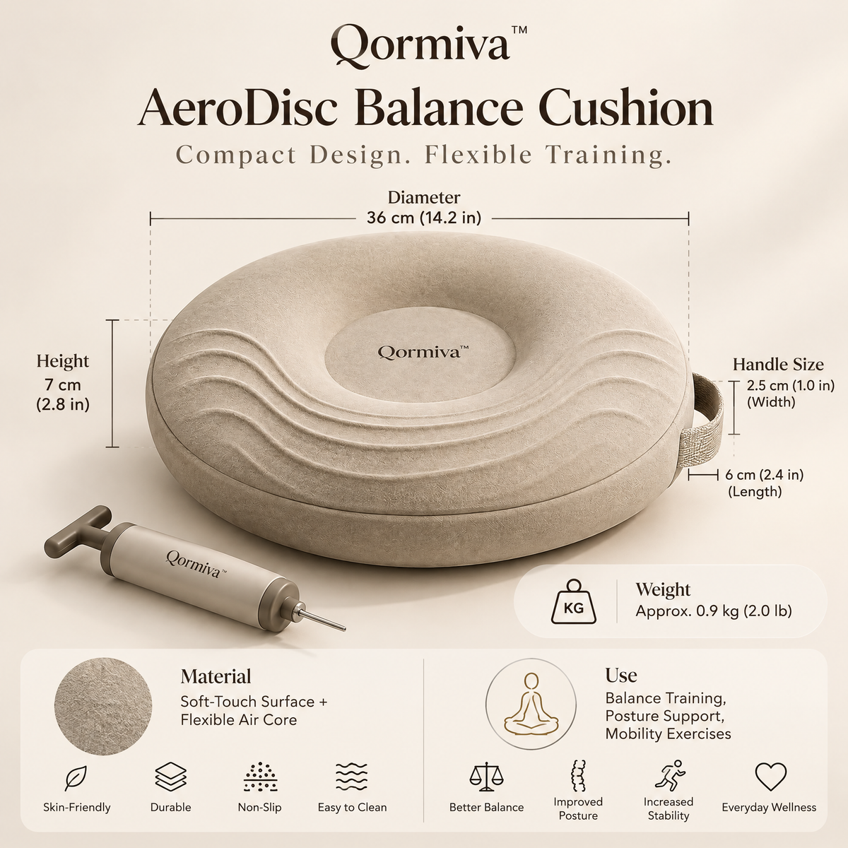 Qormiva™ AeroDisc Balance Cushion