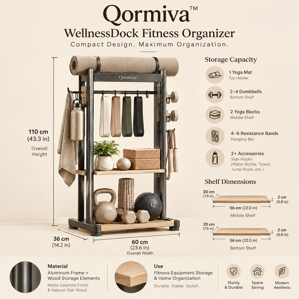 Qormiva™ WellnessDock Fitness Organizer